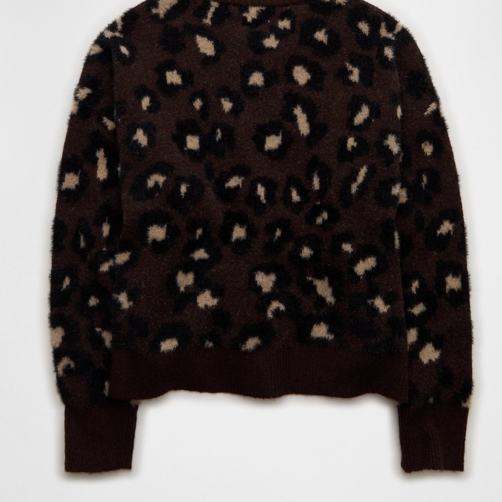 AEO Oh So Soft Brown Sweater L NWT Oversized Cozy Crewneck Top